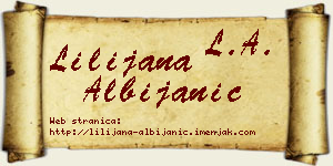 Lilijana Albijanić vizit kartica